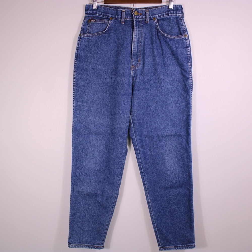Vintage 80s‎ Chic Jeans Womens Sz 16 Blue Faded Denim USA Made-30x28.75
